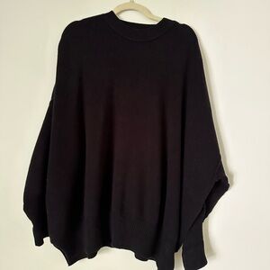 Free People black oversized  Knit Sweater size M